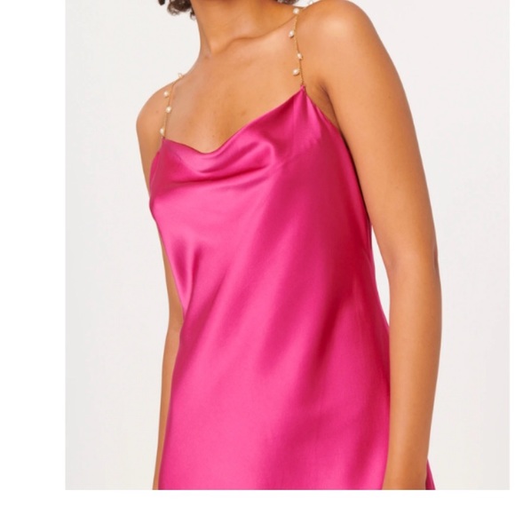 Cami NYC Shallon Pearl Chain strap midi dress Size Large - Picture 1 of 4